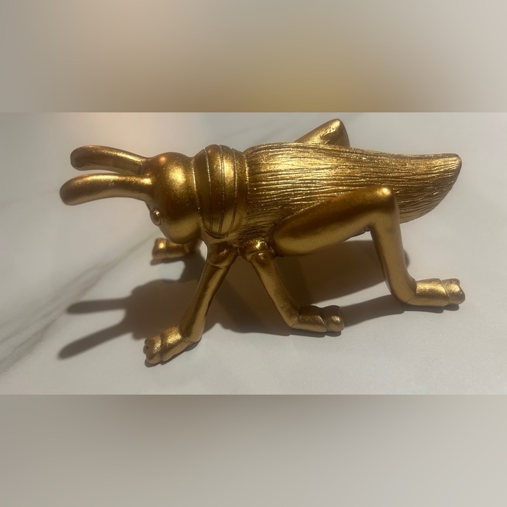 Gold Grasshopper Figurine
